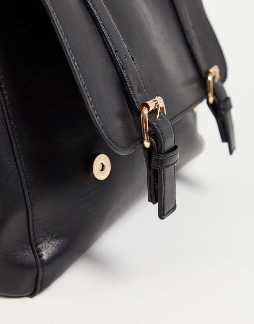 ASOS DESIGN - Cartella a tracolla nera, 4 di 4