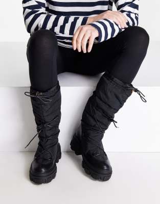 Asos Design Casper Chunky Cold Weather Boots In Black ModeSens