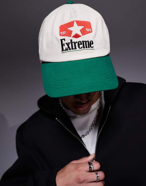 ASOS DESIGN - Casquette à broderie et visière contrastantes - Écru - view 1