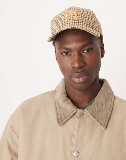 ASOS DESIGN - Casquette à carreaux pied-de-poule - Marron - view 1