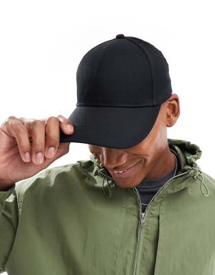ASOS DESIGN - Casquette de baseball classique en coton - Noir