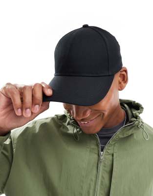 ASOS DESIGN classic baseball cap in black cotton - ASOS Price Checker