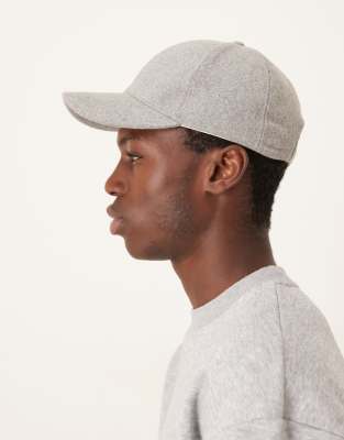 ASOS DESIGN - Casquette de baseball en feutre - Gris