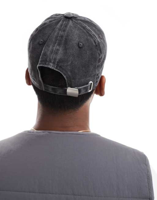 ASOS DESIGN - Casquette de baseball souple avec broderie - Noir délavé, 3 de 4