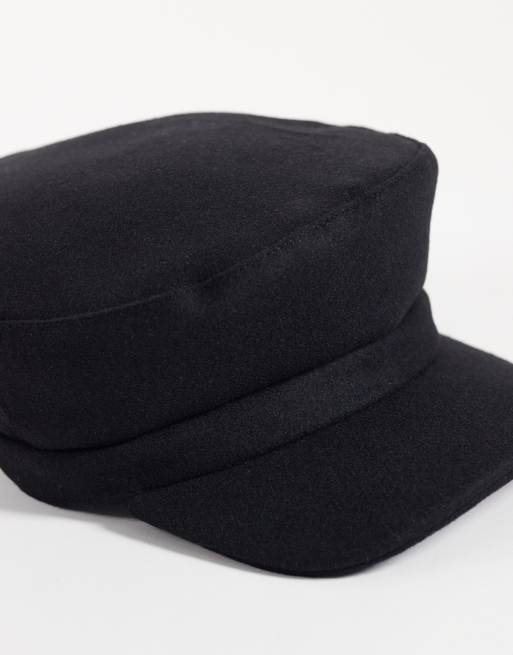 ASOS DESIGN casquette gavroche en laine noire, 2 de 3