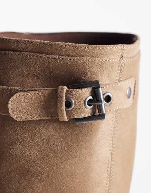 ASOS DESIGN – Cassandra – Biker-Stiefel in Sandbeige mit Ösenverzierung, 2 von 4