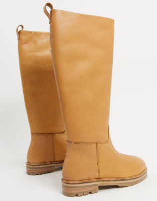 leather pull on boots