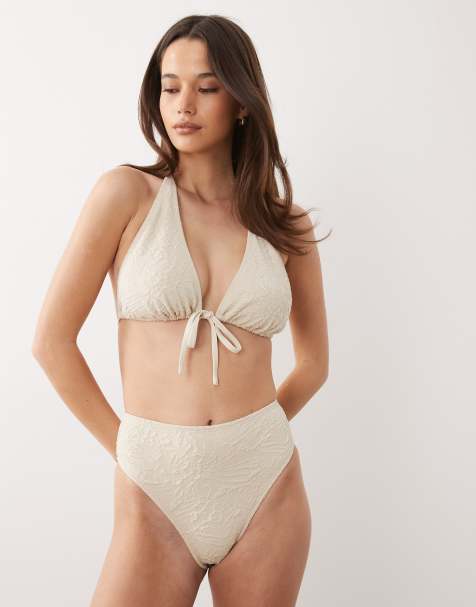 ASOS DESIGN Cassi bikini in champagne - view 1