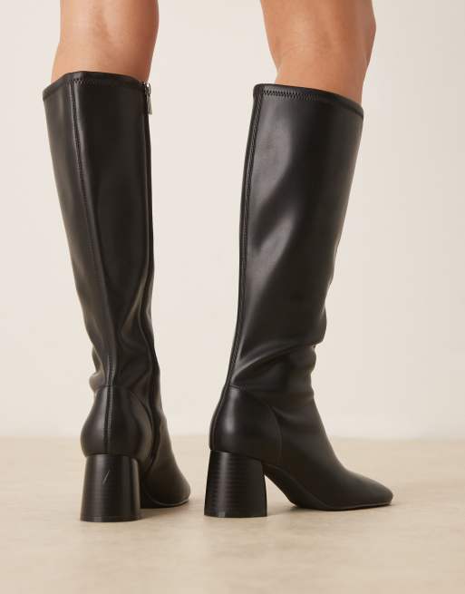 ASOS DESIGN Cassidy round toe knee boots in black 