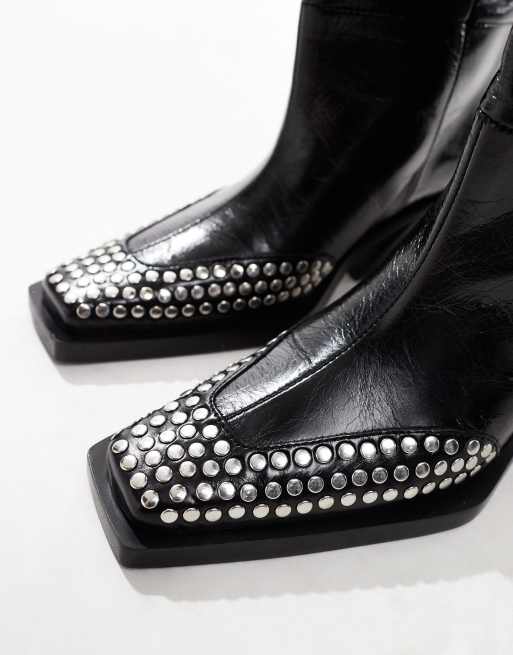 Asos studded ankle boots best sale