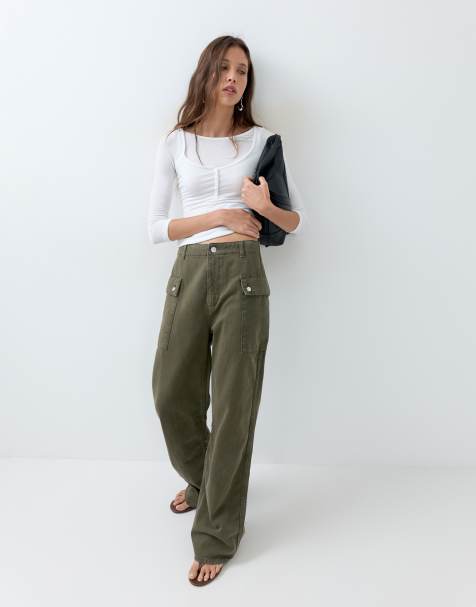 ASOS DESIGN casual cargo trouser in khaki - view 1