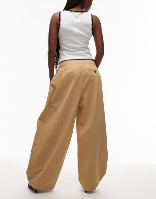 ASOS DESIGN casual cocoon chino pants in camel | ASOS