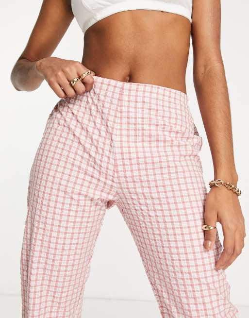 ASOS DESIGN kick flare pants in pink