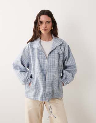 Asos Design Casual Harrington Jacket In Multi