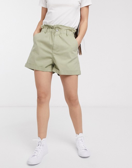 ASOS DESIGN casual short with paperbag waist
