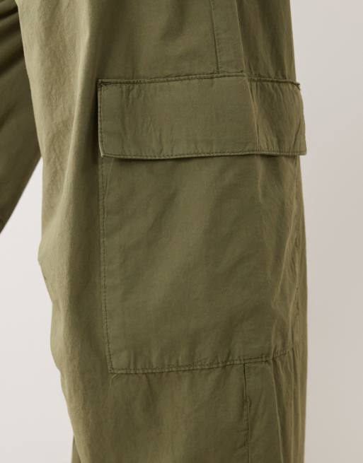 ASOS DESIGN casual turn up cuff cargo in khaki, 3 of 5