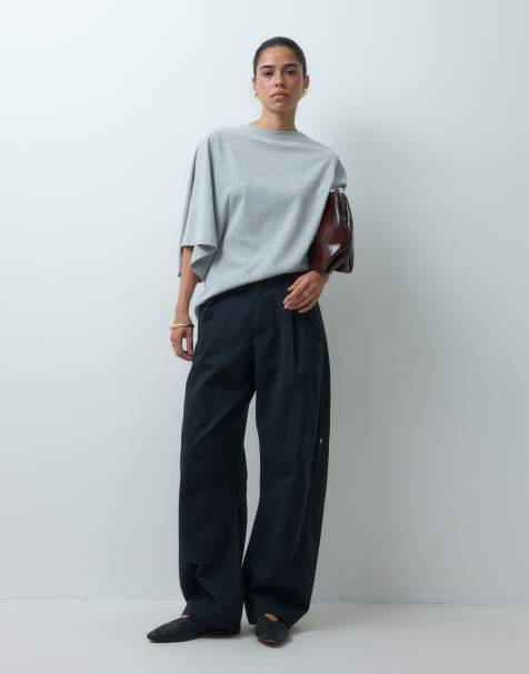 ASOS DESIGN casual utility-bukser med lomme-detalje i sort - view 1