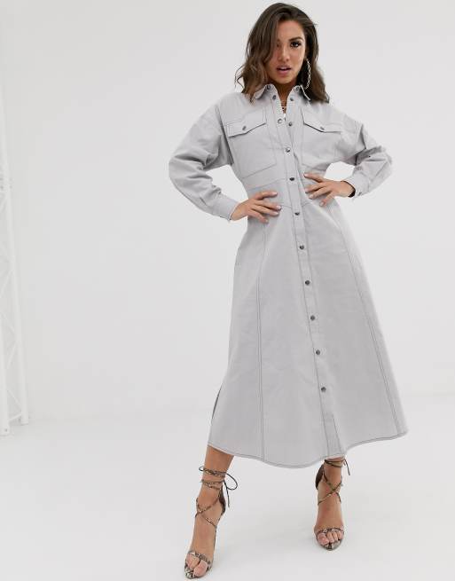 Asos midi shirt dress sale