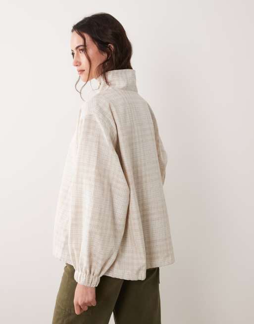 ASOS DESIGN casualna kurtka Harrington w beżową kratę, 3 z 4