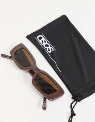 brown square sunglasses