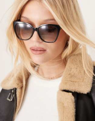 cat eye sunglasses in black