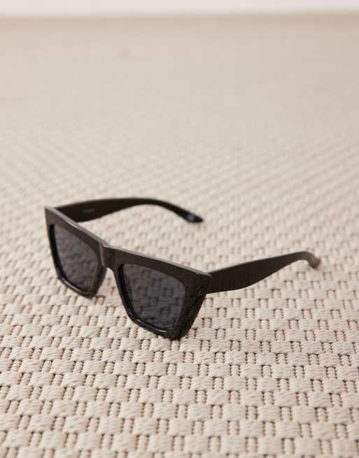 ASOS DESIGN cat eye sunglasses in black, 3 of 3