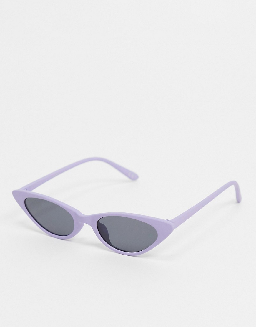 ASOS DESIGN cat eye sunglasses in lilac-Purple