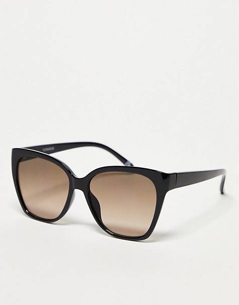 ASOS DESIGN cat eye sunglasses with brown lens