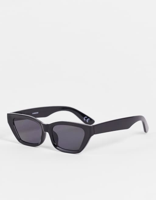 Asos Design Cat Eye Sunglasses With Smoke Lens In Black Asos 4569