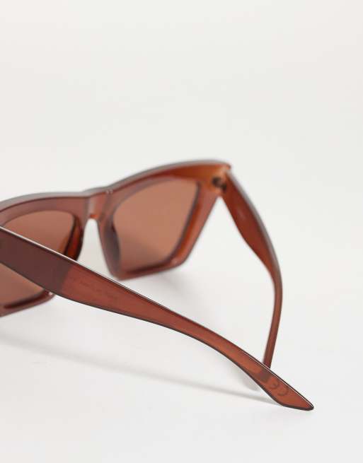 ASOS DESIGN - Cat eye zonnebril in kristalbruin, 2 van 3