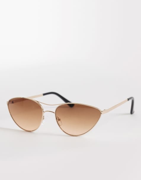 ASOS DESIGN - Cat eye-zonnebril met metalen frame - view 1