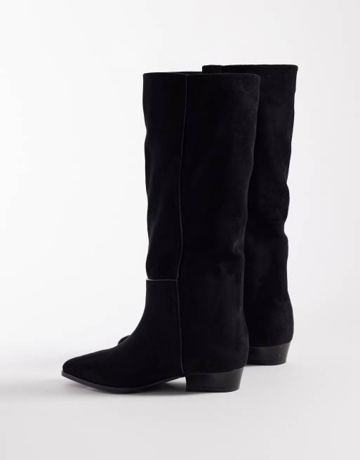 ASOS DESIGN – Catalina– Lässige, kniehohe Stiefel in Schwarz mit schmalem Schnitt, 2 von 4