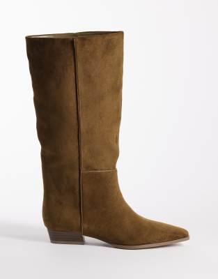  Catalina slim slouch knee boots in olive