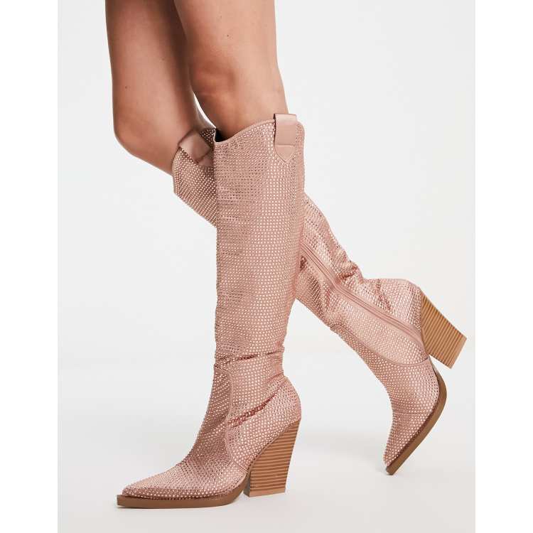 Rose gold shop cowgirl boots