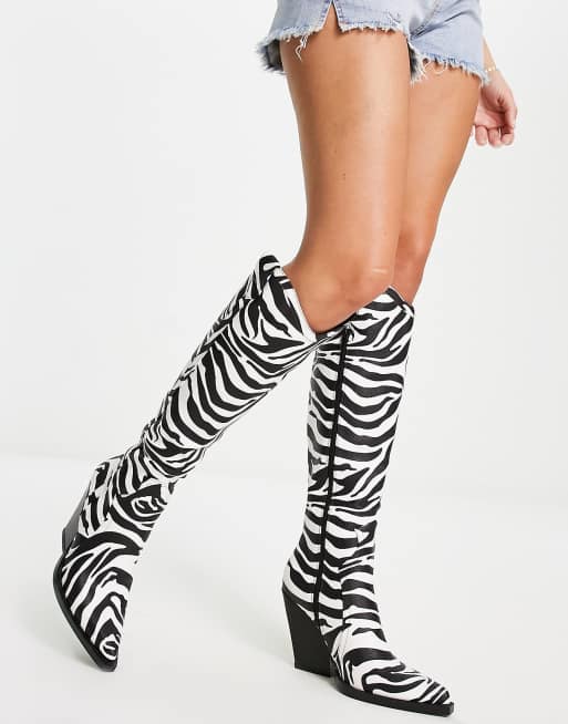 Zebra best sale cowgirl boots