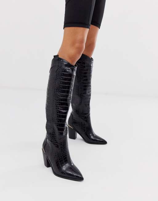 Asos croc sale boots