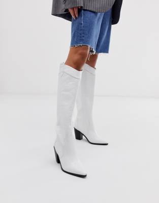 asos white cowboy boots