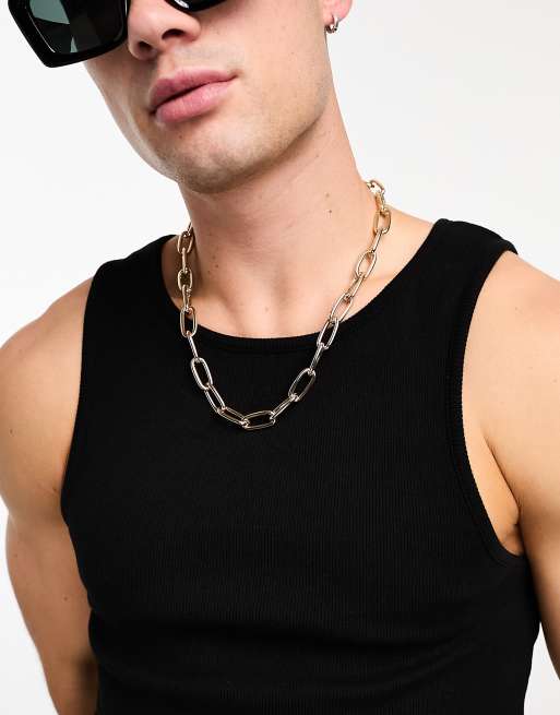 ASOS DESIGN Catenina color oro a maglie aperte ASOS