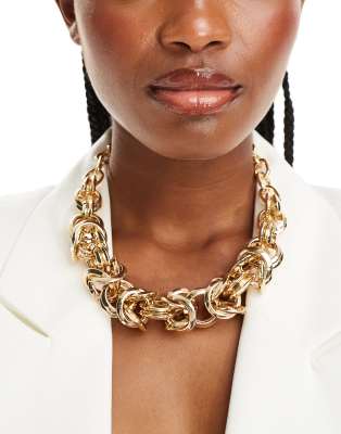 ASOS DESIGN - Catenina color oro con maglie graduate