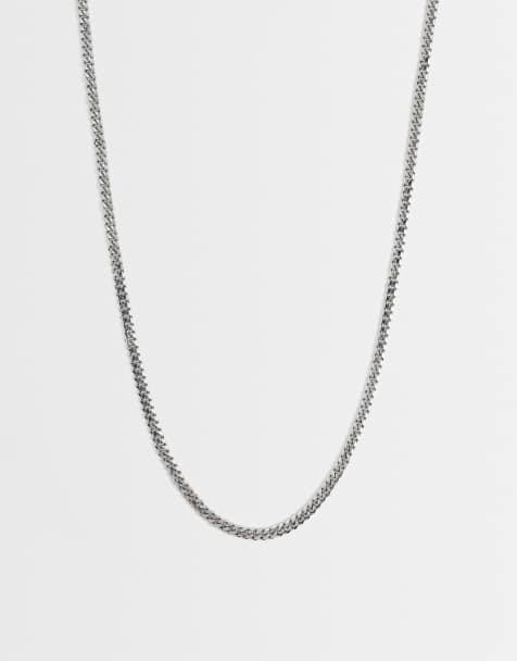 ASOS DESIGN - Catenina sottile corta da 4 mm argento - view 1