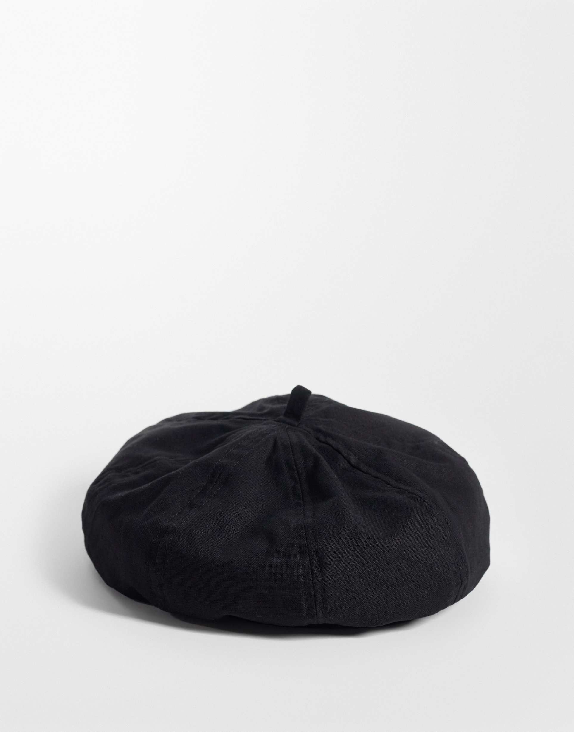 asos design causal cotton beret in black
