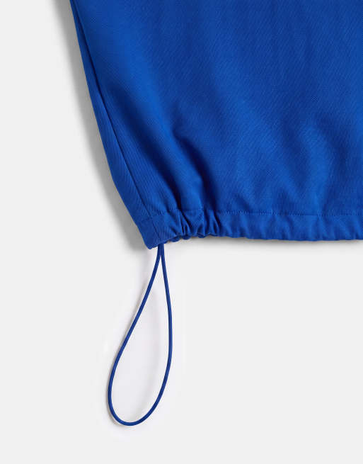 ASOS DESIGN - cazadora bomber deportiva con capucha y cremallera, azul, 9 de 9