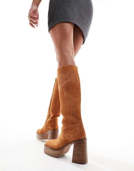 Bottes hauteur genoux daim new arrivals