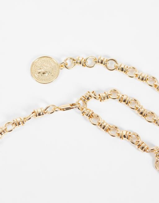 ASOS DESIGN - Ceinture chaîne avec pièce de monnaie - Doré, 2 de 3