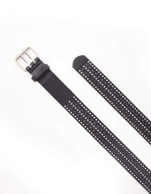 ASOS DESIGN - Ceinture cloutée à détails étoiles - Noir - view 1