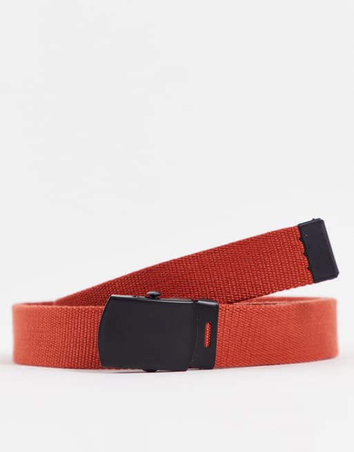 ASOS DESIGN - Ceinture en toile avec boucle noire - Noir