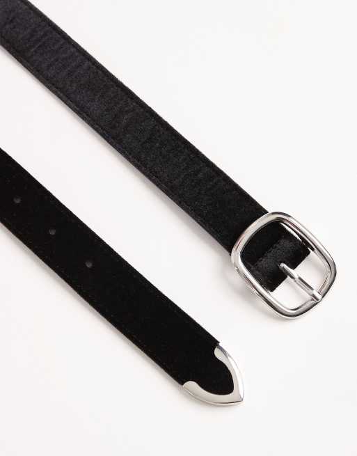 ASOS DESIGN - Ceinture en velours - Noir, 2 de 3