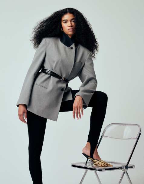 ASOS DESIGN - Ceinture fine double épaisseur - Noir - view 1