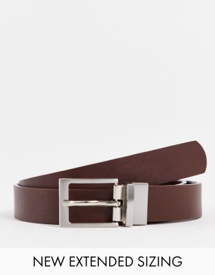 Ceinture embossée marron femme