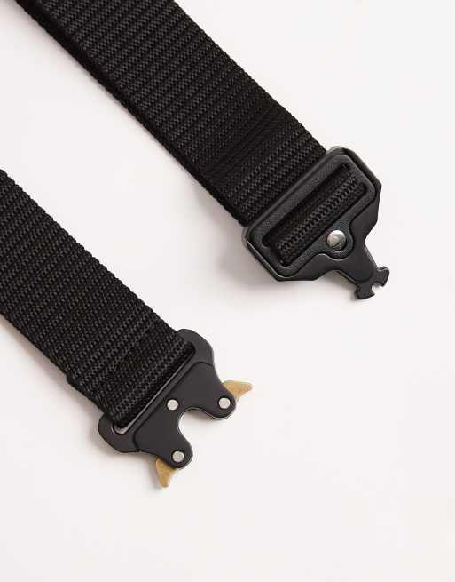 ASOS DESIGN - Ceinture fonctionnelle en toile à boucle originale - Noir, 2 de 3